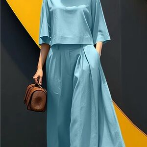 Zanzea Light Blue Set